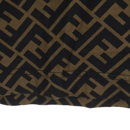 Fendi Zucca Logo All Over Pattern Kuru Neckshort Sleeve T-Shirt White Brown — view 5
