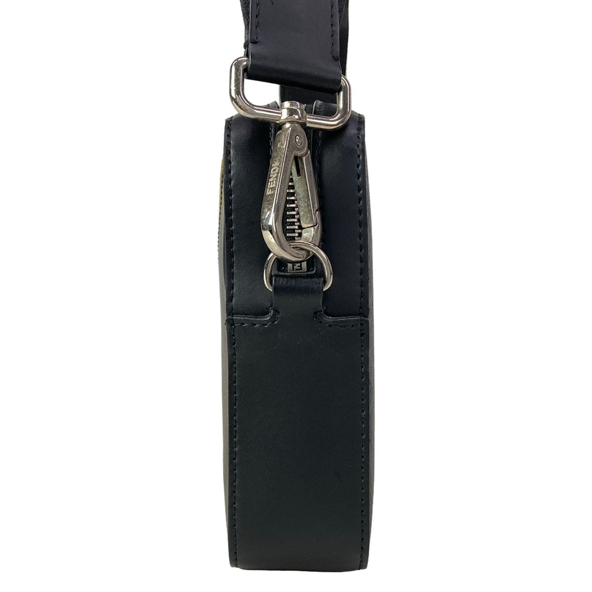Fendi Shoulder Bag Camera Case Zucca Pattern Dark Gray Leather — view 4