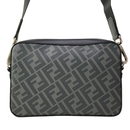Fendi Shoulder Bag Camera Case Zucca Pattern Dark Gray Leather — view 3
