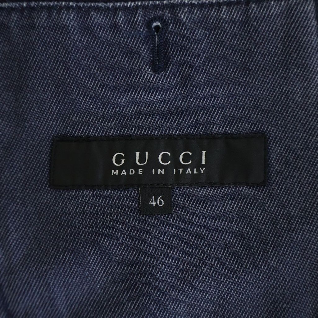Gucci Denim Singletailored Jacket Gray — view 6