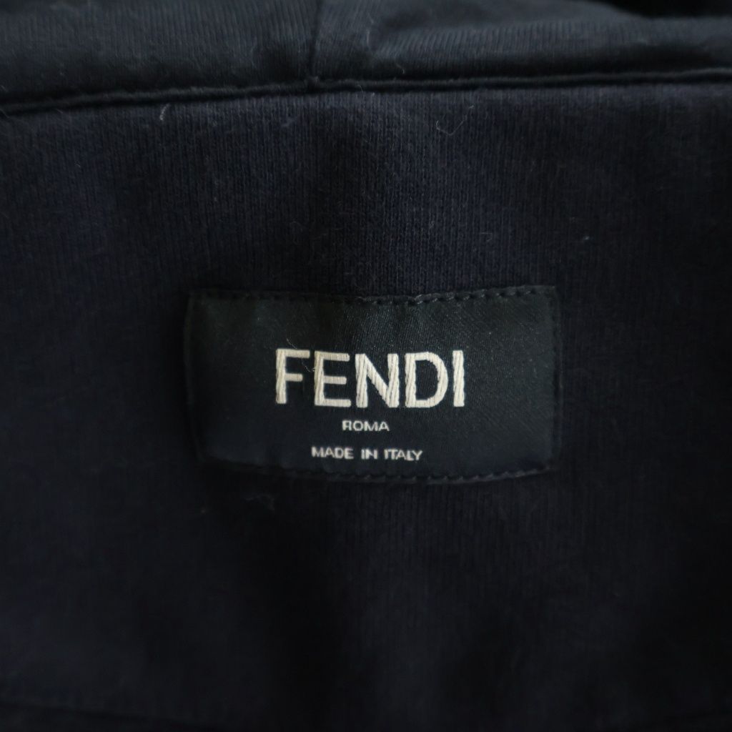 Fendi Montstar Cotton Zip di Hoodie L Black — view 7
