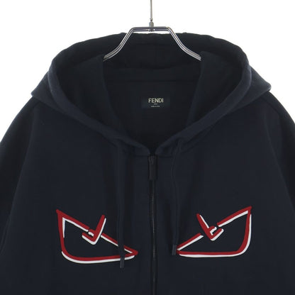 Fendi Montstar Cotton Zip di Hoodie L Black — view 3