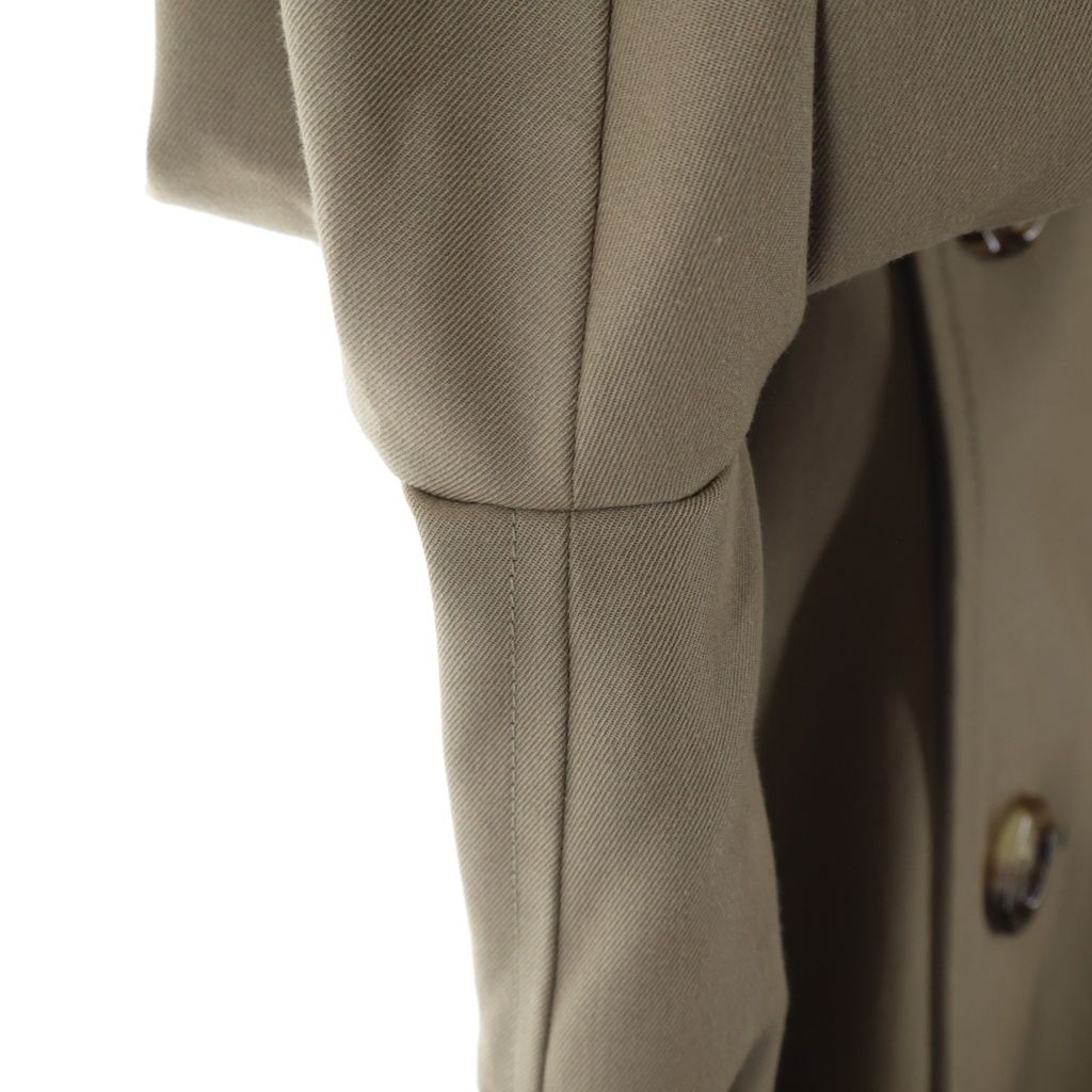 Celine Cotton with Belt Classic Trench Coat Double Button Longcoat 50 Beige — view 6