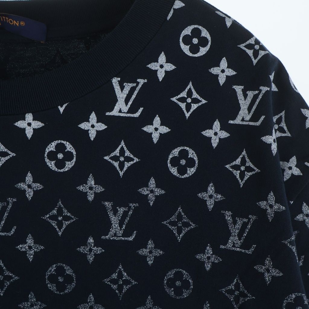 Louis Vuitton Monogram Di Short Sleeve Cut and Sew T-Shirt Navy — view 4