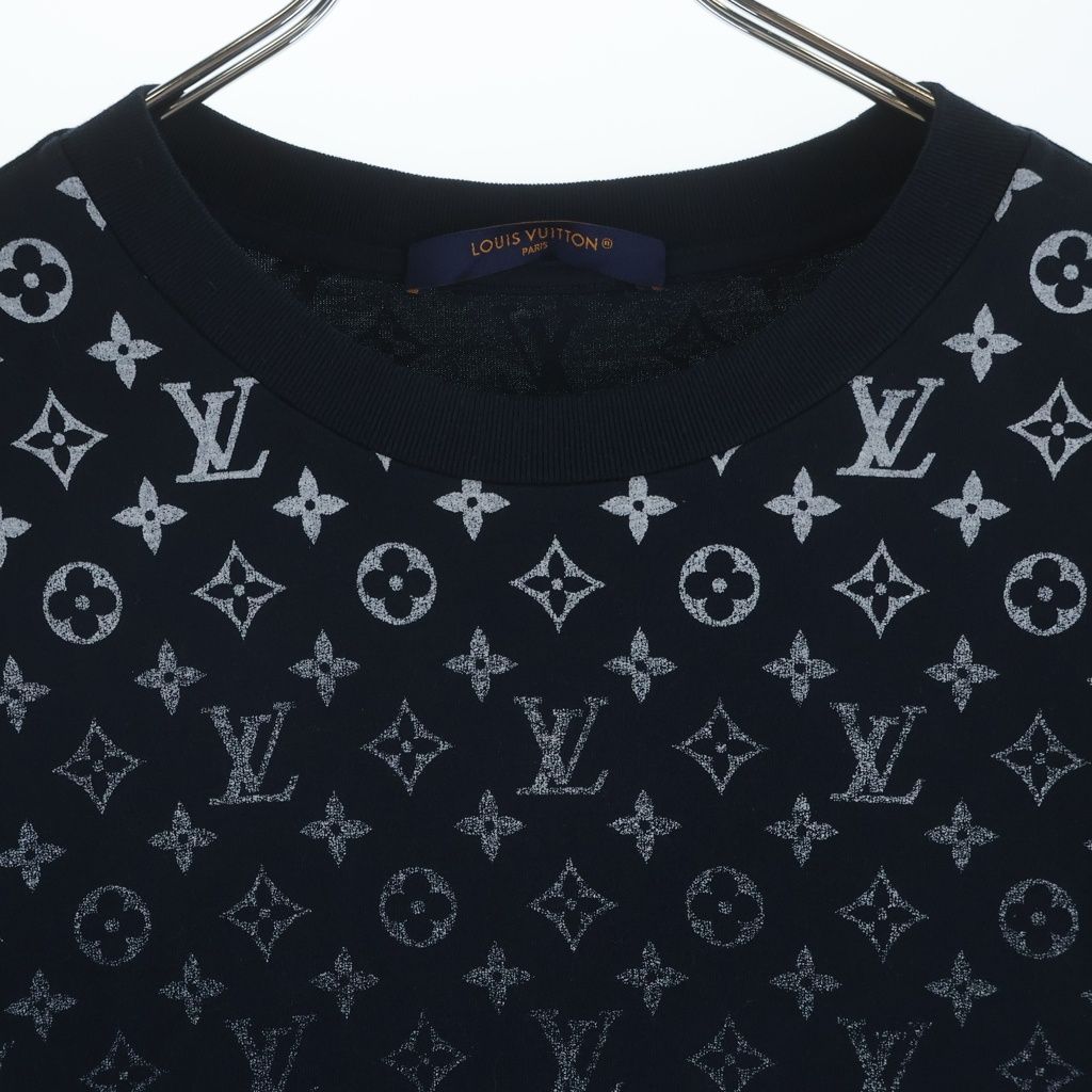 Louis Vuitton Monogram Di Short Sleeve Cut and Sew T-Shirt Navy — view 3