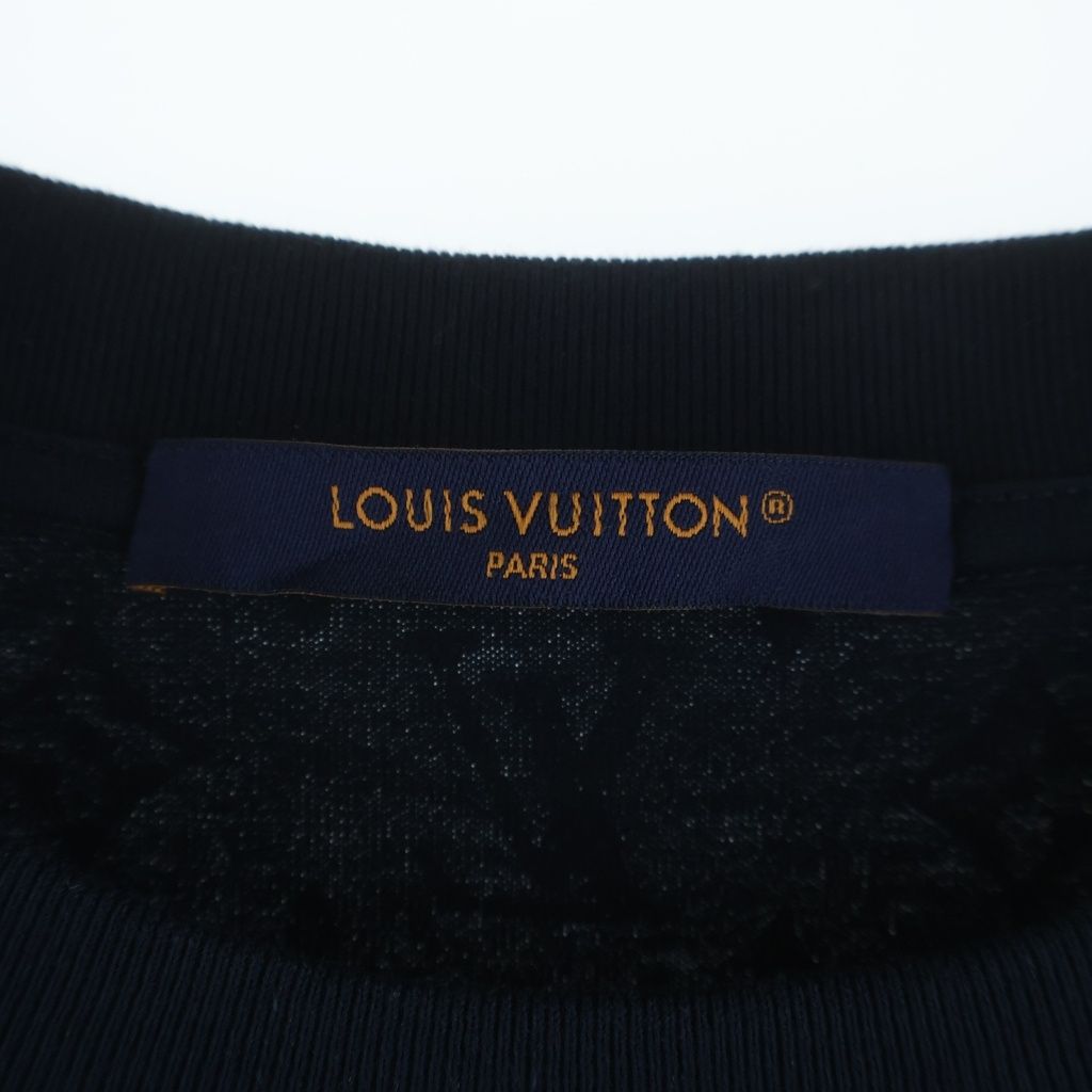 Louis Vuitton Monogram Di Short Sleeve Cut and Sew T-Shirt Navy — view 6