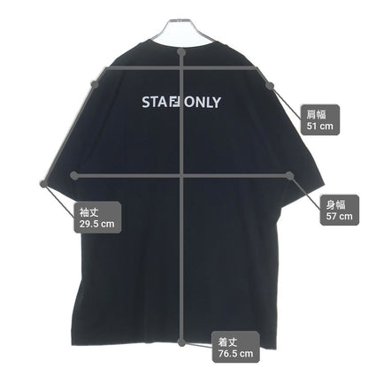 Fendi Staff Only on Backprint T-Shirt Short Sleevekuru Neckcut and Sew Black — view 9