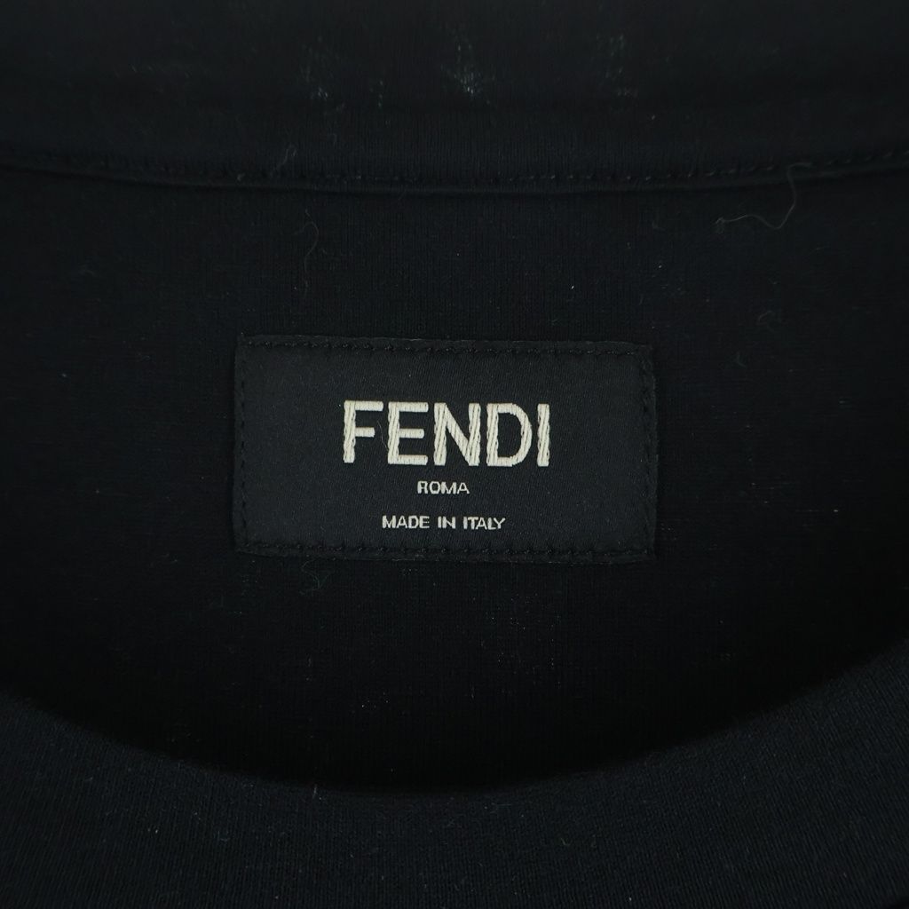 Fendi Staff Only on Backprint T-Shirt Short Sleevekuru Neckcut and Sew Black — view 6