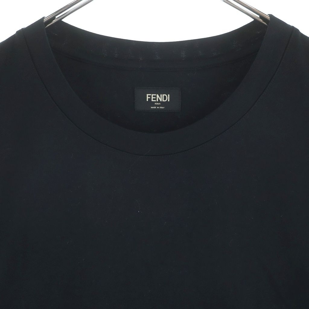 Fendi Staff Only on Backprint T-Shirt Short Sleevekuru Neckcut and Sew Black — view 3