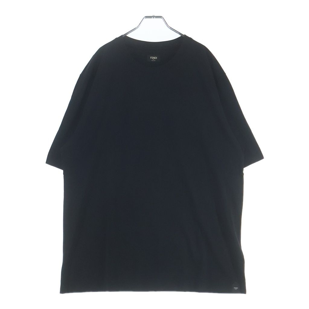 Fendi Staff Only on Backprint T-Shirt Short Sleevekuru Neckcut and Sew Black — view 2