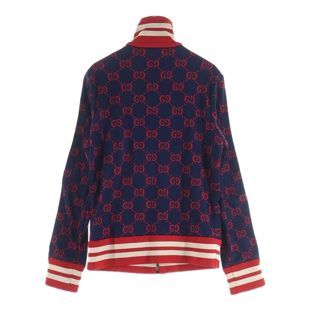 Gucci GG Jacquard Cotton Jacket All Over Pattern Track Jacket Navy — view 2