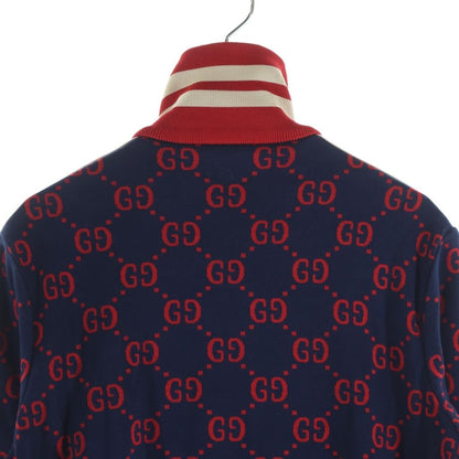 Gucci GG Jacquard Cotton Jacket All Over Pattern Track Jacket Navy — view 4