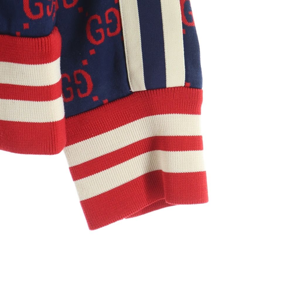 Gucci GG Jacquard Cotton Jacket All Over Pattern Track Jacket Navy — view 5