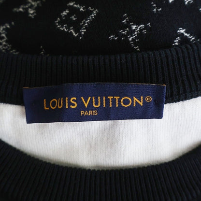 Louis Vuitton LV SE Monogram Gradient Crew Neck Cotton Knit Sweater Black — view 6