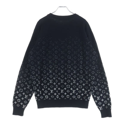 Louis Vuitton LV SE Monogram Gradient Crew Neck Cotton Knit Sweater Black — view 2