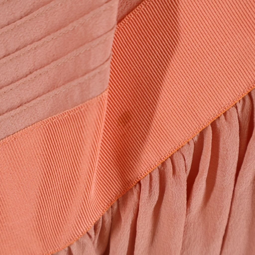 Fendi Silk Puri Contrast Short Sleeve Dress 36 Pink — view 6
