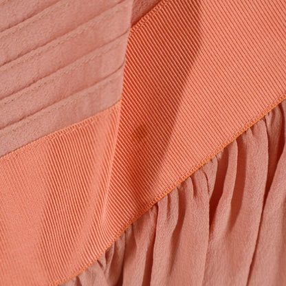 Fendi Silk Puri Contrast Short Sleeve Dress 36 Pink — view 6