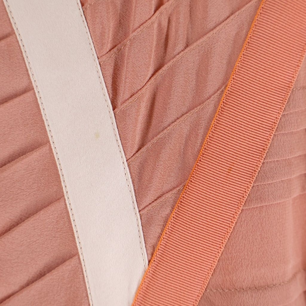 Fendi Silk Puri Contrast Short Sleeve Dress 36 Pink — view 5