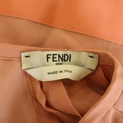Fendi Silk Puri Contrast Short Sleeve Dress 36 Pink — view 7