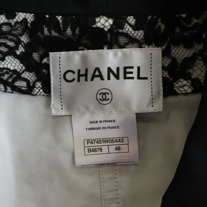 Chanel Shaw Color Jacket White Black nssize — view 7