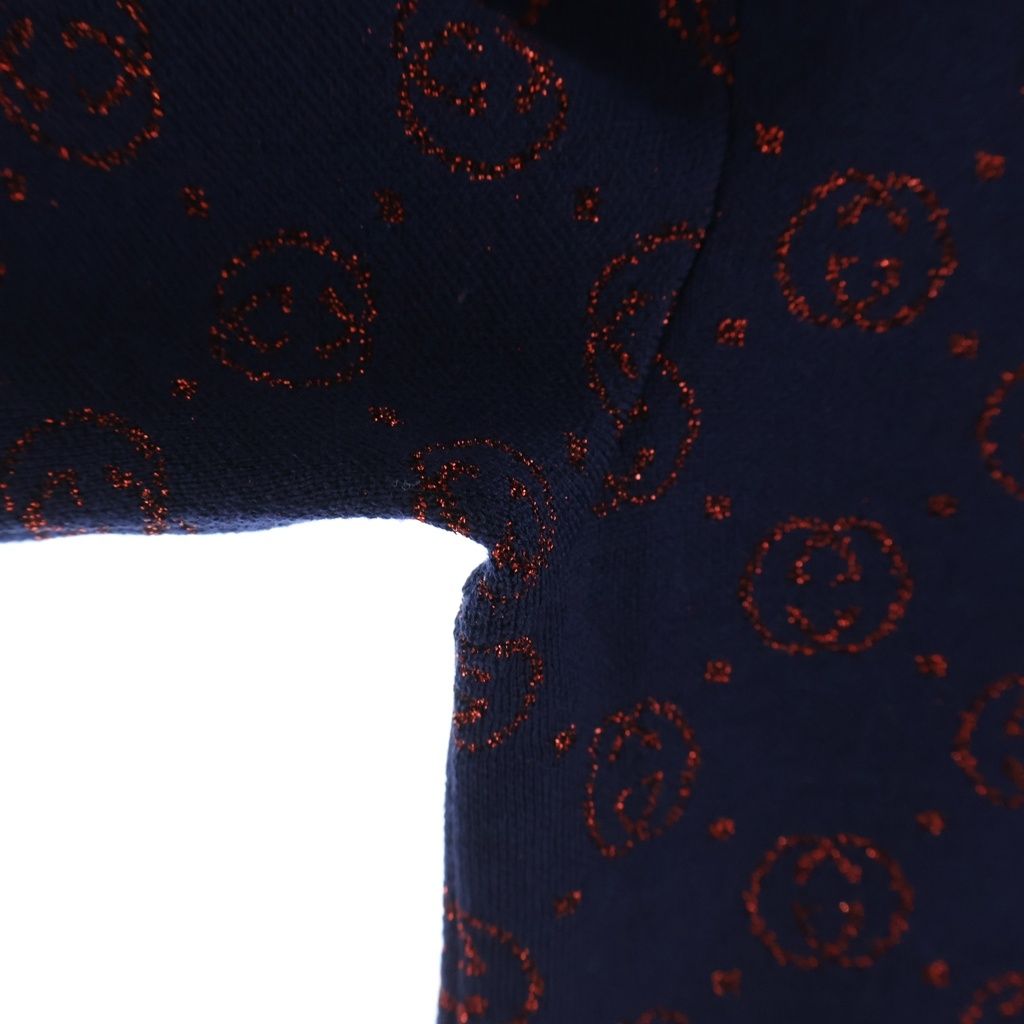 Gucci GG All Over Pattern Interlocking Polyester Short Sleeve Lame Knit Shaw — view 4