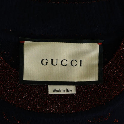 Gucci GG All Over Pattern Interlocking Polyester Short Sleeve Lame Knit Shaw — view 6