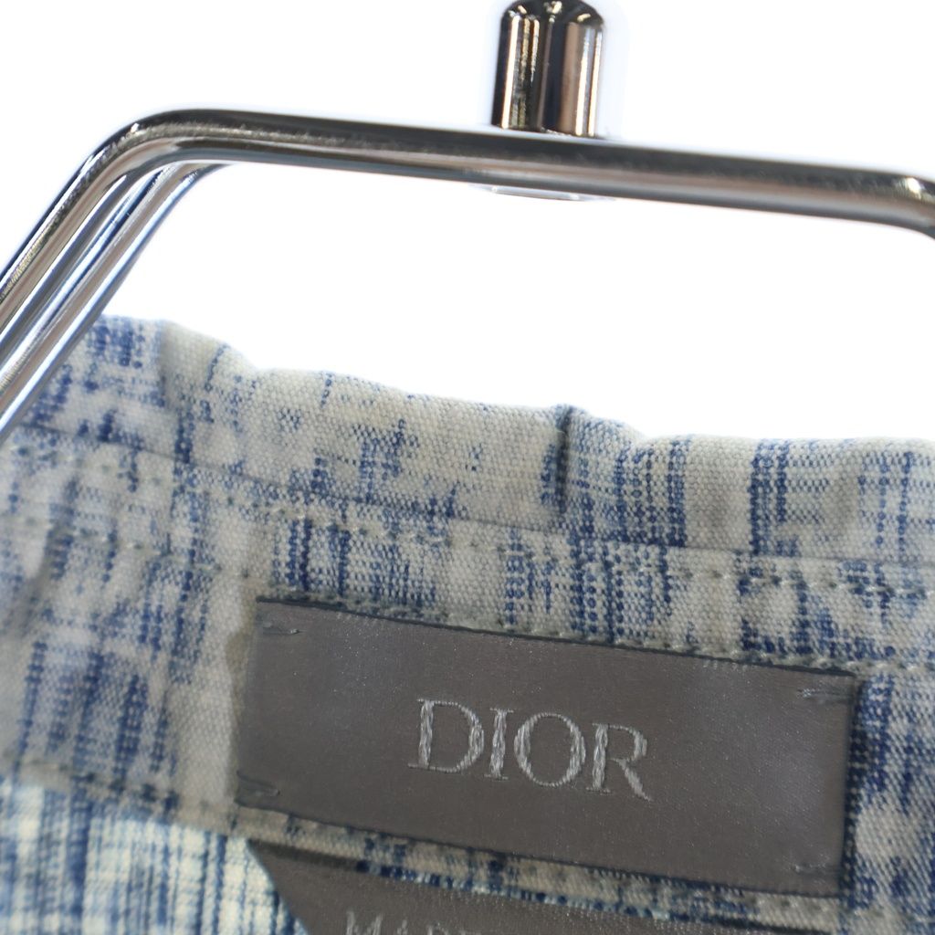 Dior Oblique Cotton Denim Jacket Long Sleeve Shirt 39 Blue — view 6