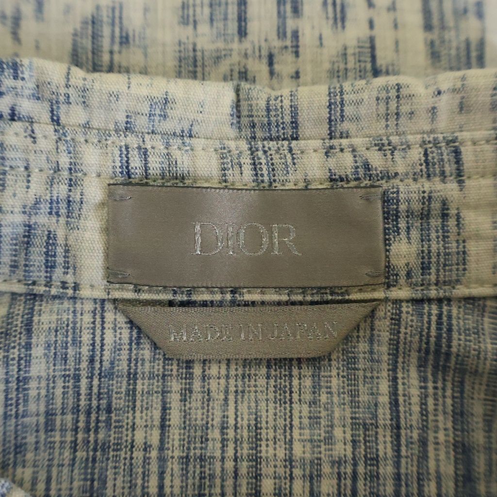 Dior Oblique Cotton Denim Jacket Long Sleeve Shirt 39 Blue — view 7