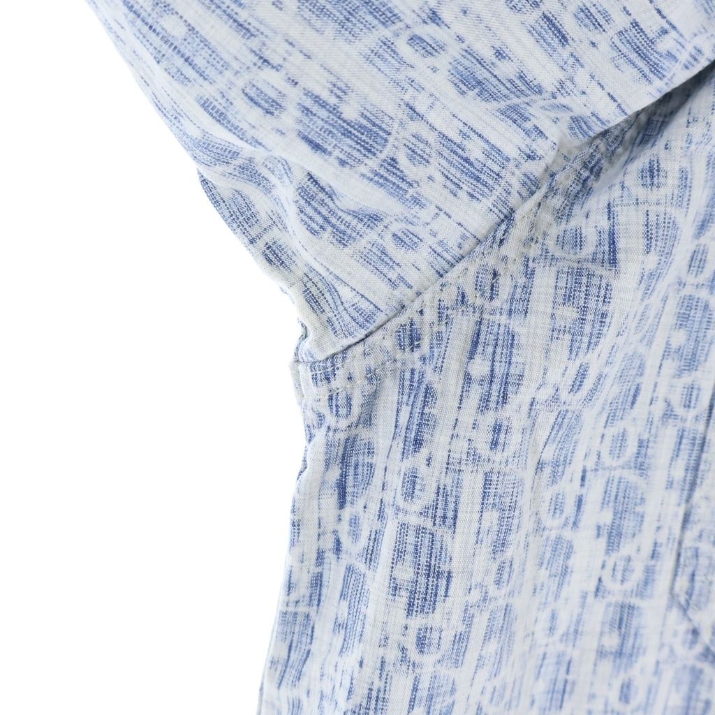 Dior Oblique Cotton Denim Jacket Long Sleeve Shirt 39 Blue — view 5