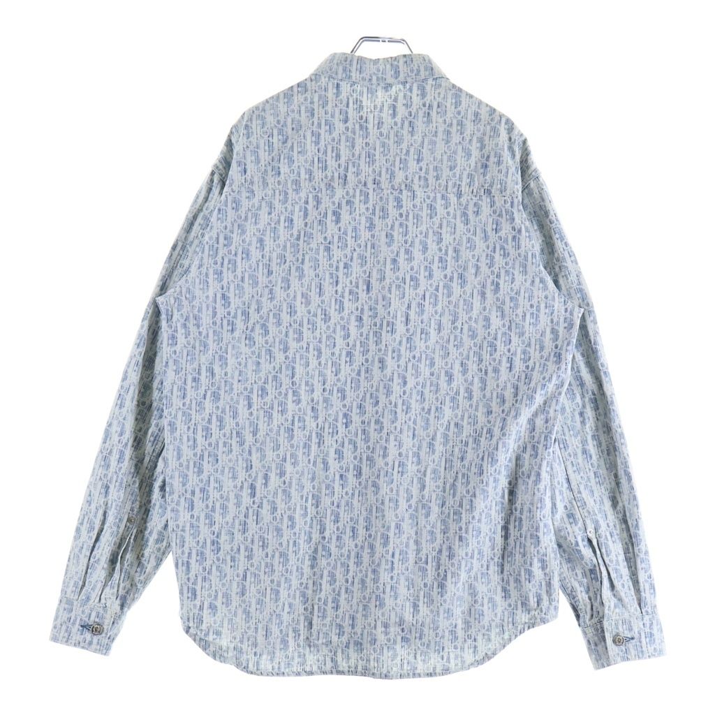 Dior Oblique Cotton Denim Jacket Long Sleeve Shirt 39 Blue — view 2