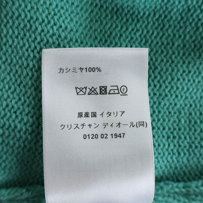 Dior Logo Signature Cashmere Short Sleeveknit Shaw Tosuri Bud Sweater Green — view 8