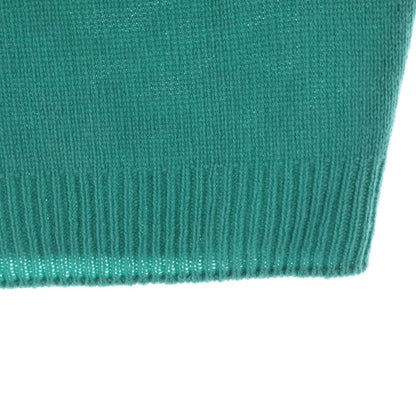 Dior Logo Signature Cashmere Short Sleeveknit Shaw Tosuri Bud Sweater Green — view 6