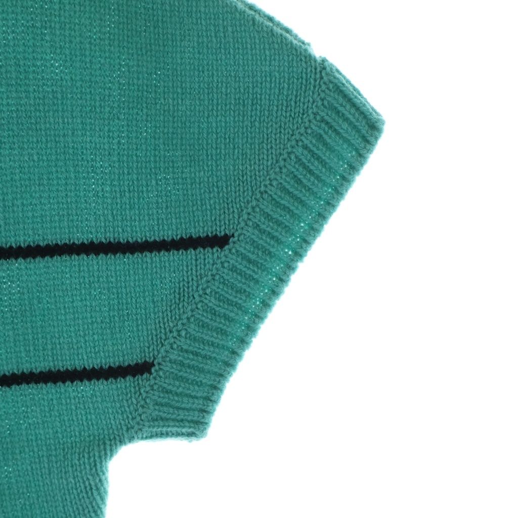Dior Logo Signature Cashmere Short Sleeveknit Shaw Tosuri Bud Sweater Green — view 5