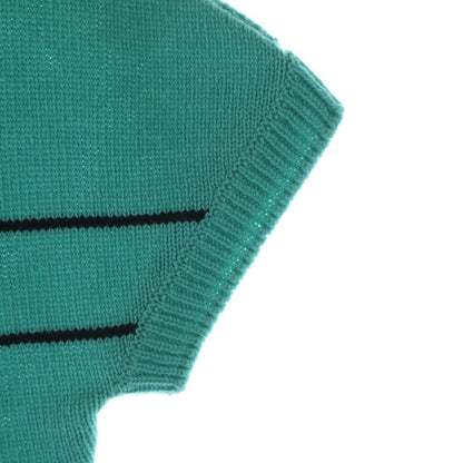 Dior Logo Signature Cashmere Short Sleeveknit Shaw Tosuri Bud Sweater Green — view 5