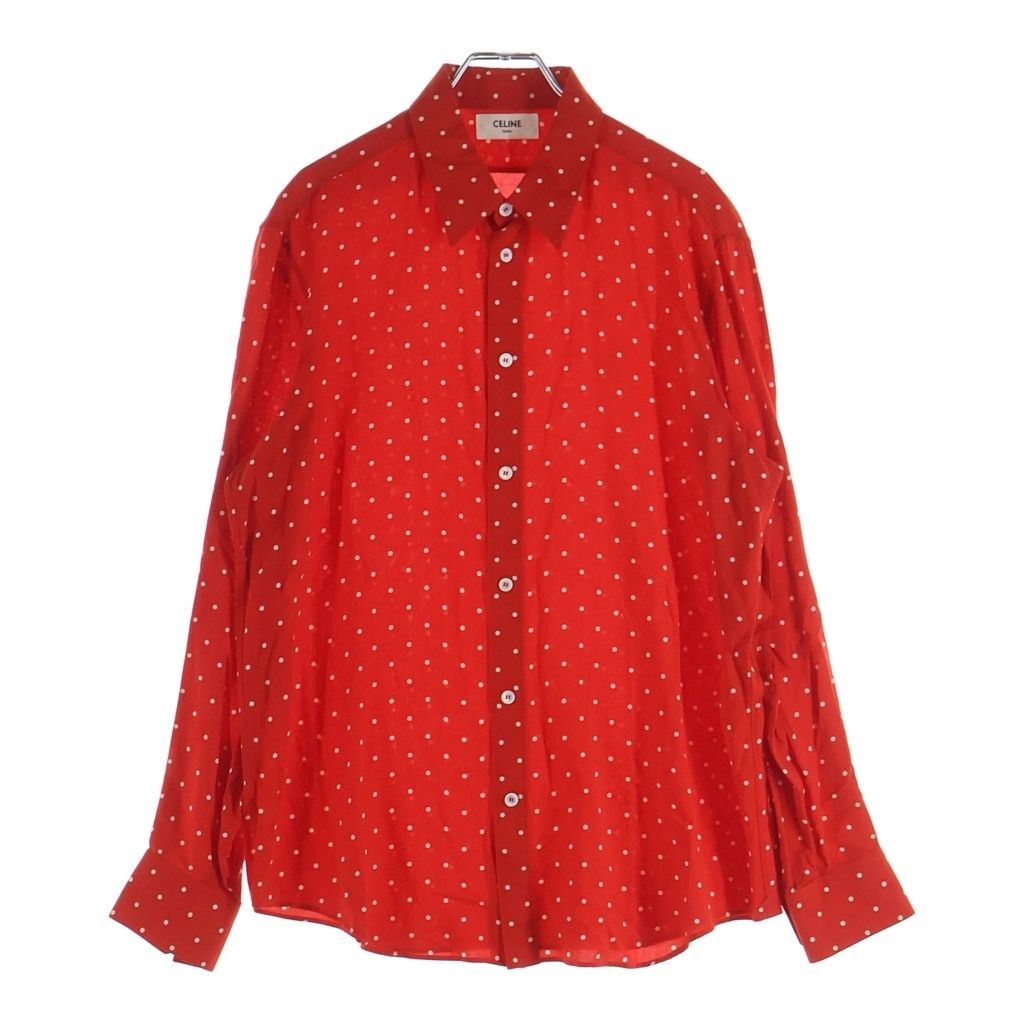 Celine Strike Color Classic Dot Yonlong Sleeve Shirt