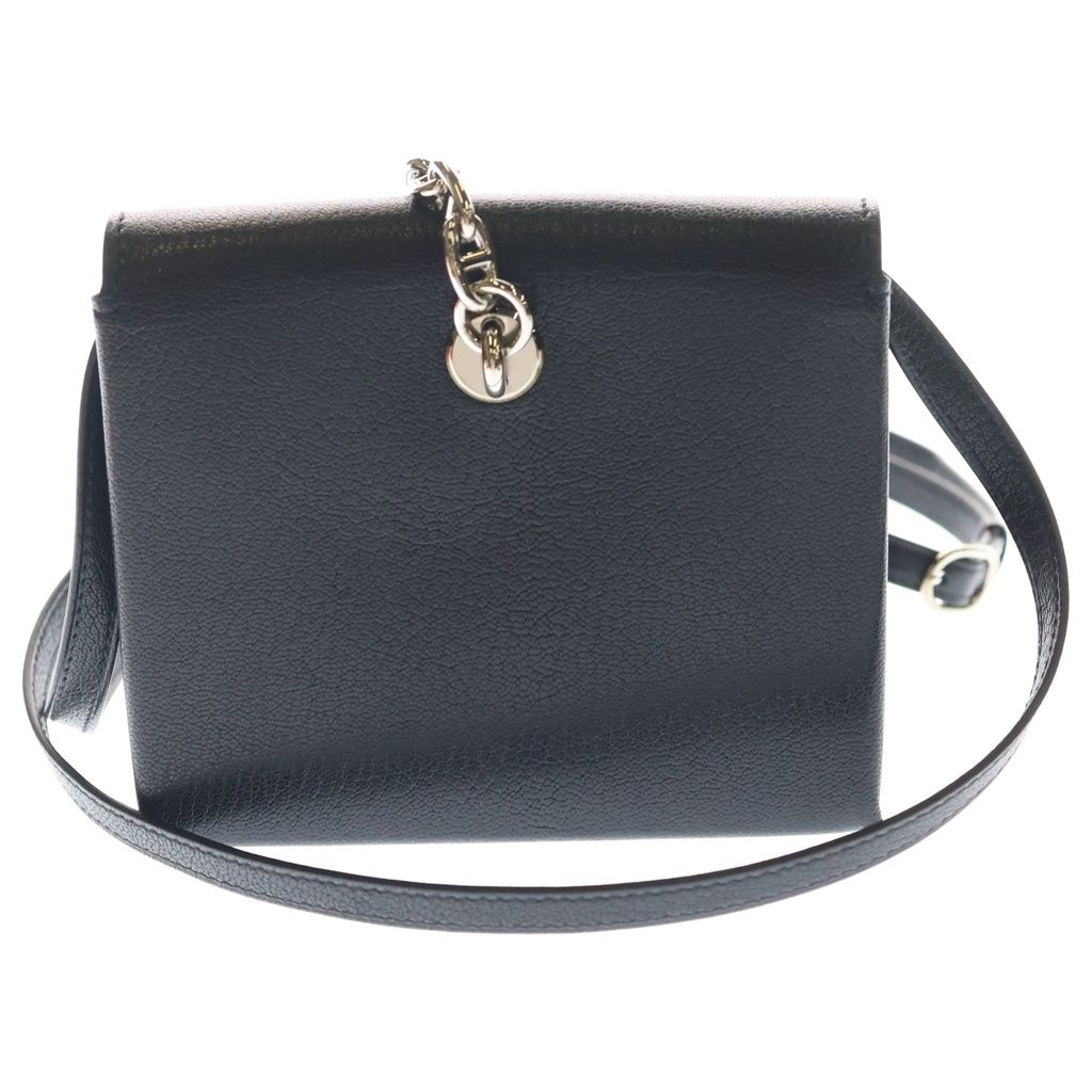 Hermes Chaine D'ancre Compact Wallet Bi Foldwallet Shoulder Bag Black Chevrumizo — view 2