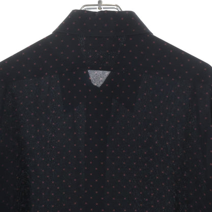 Celine Triomphe All Over Pattern Silk Long Sleeve Shirt 37 Black — view 4