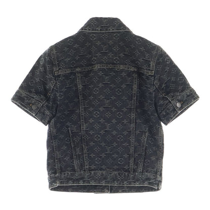 Louis Vuitton Monogram Cotton Short Sleeve Denim Jacket 34 Black — view 2