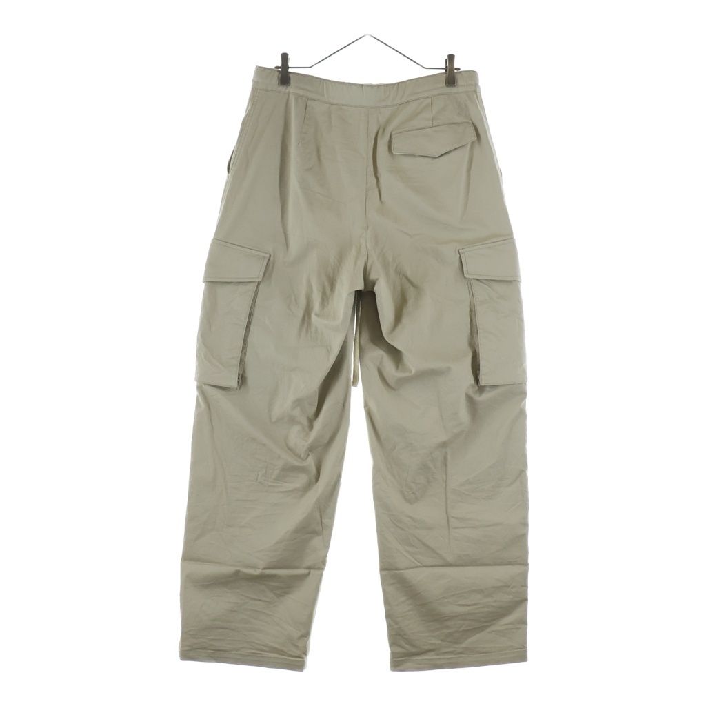 Loewe Anagram Wide Pants Drawstring Cotton Button Beige — view 2