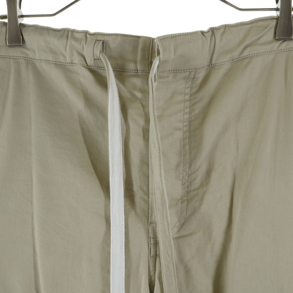 Loewe Anagram Wide Pants Drawstring Cotton Button Beige — view 3