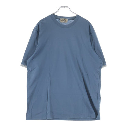 Hermes Short Sleeve Kuru Neck T-Shirt Blue