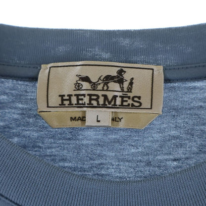 Hermes Short Sleeve Kuru Neck T-Shirt Blue — view 6