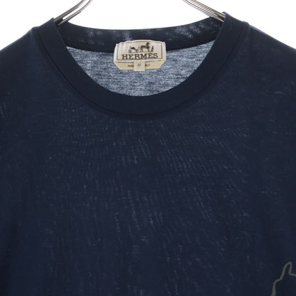 Hermes Short Sleeve Kuru Neck T-Shirt Navy — view 3