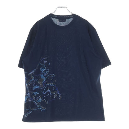 Hermes Short Sleeve Kuru Neck T-Shirt Navy — view 2