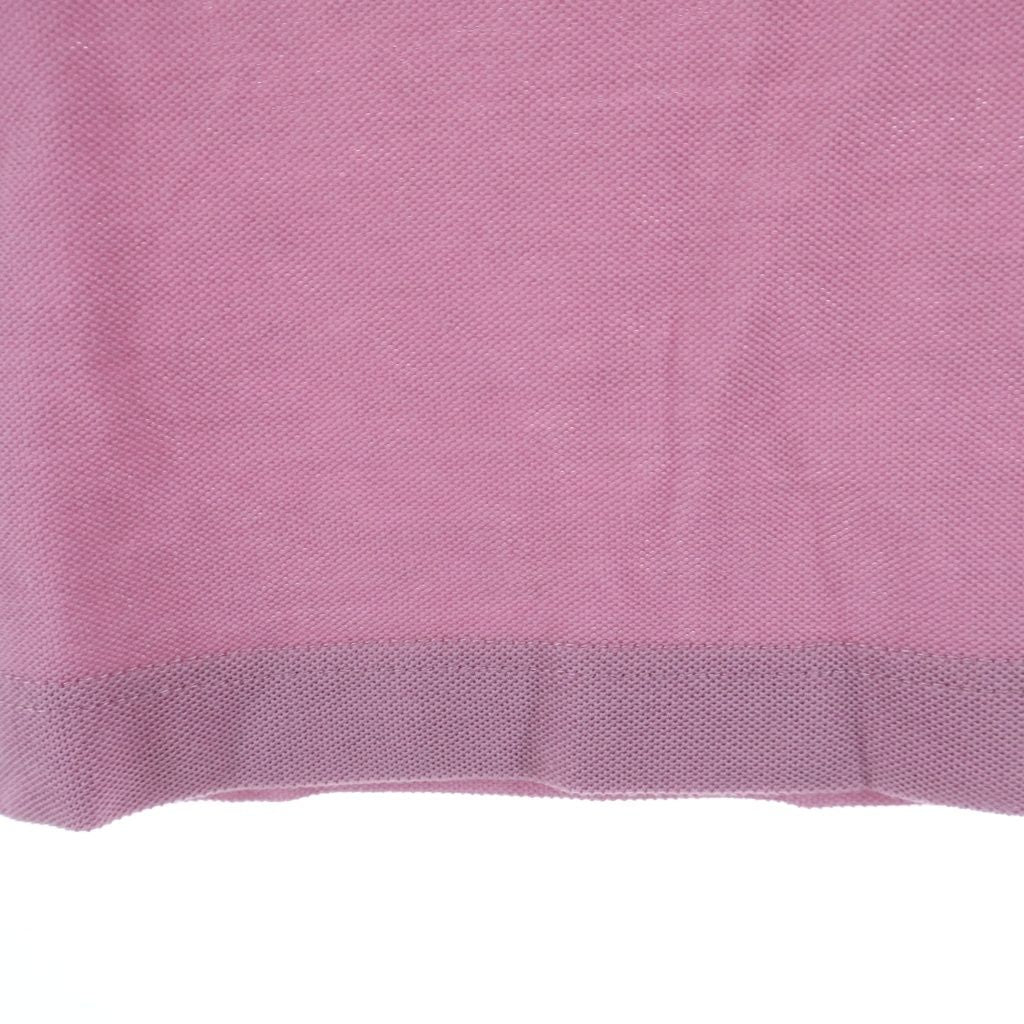Hermes Embroidery Chest Pocket Short Sleeve Polo Shirt Pink — view 5