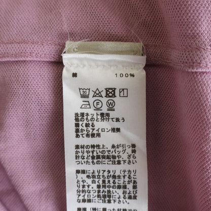Hermes Embroidery Chest Pocket Short Sleeve Polo Shirt Pink — view 7