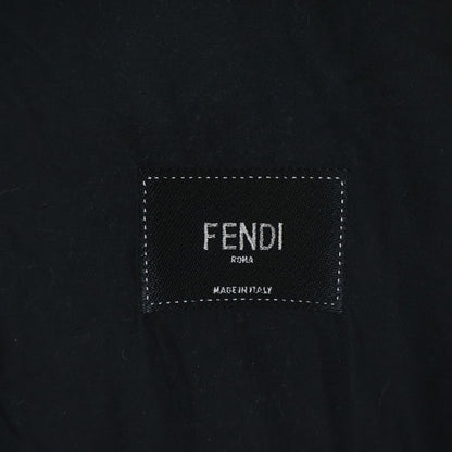 Fendi Logo Patch Short Sleeve Kuru Neck T-Shirt Black — view 4