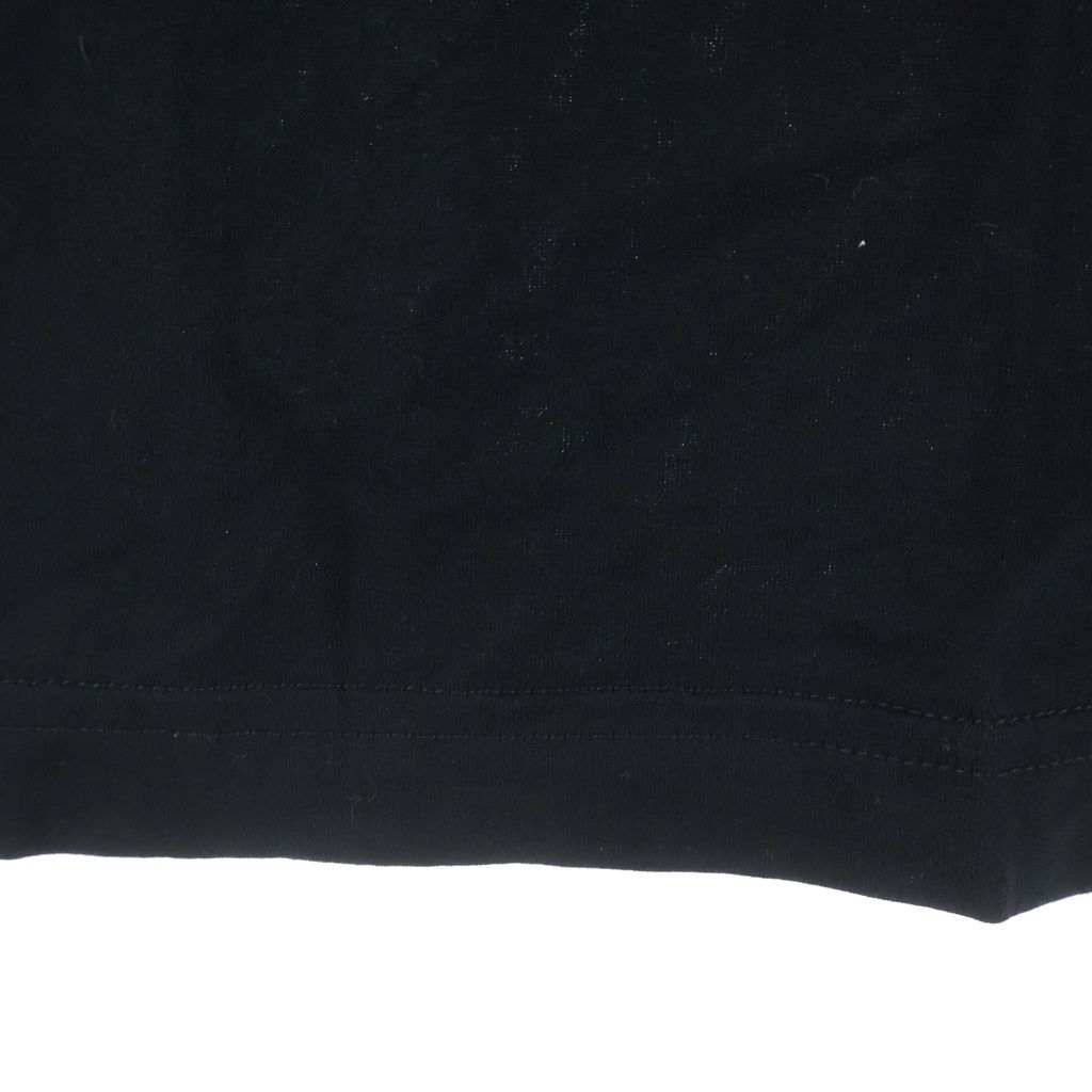 Fendi Logo Patch Short Sleeve Kuru Neck T-Shirt Black — view 5