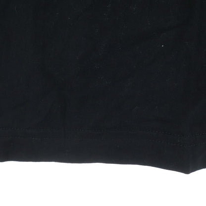 Fendi Logo Patch Short Sleeve Kuru Neck T-Shirt Black — view 5