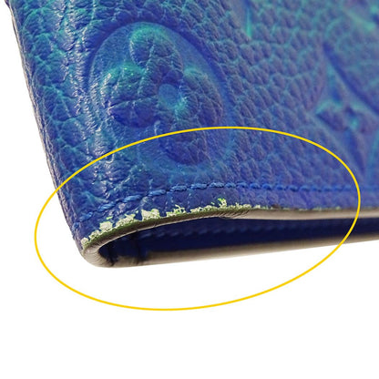 Louis Vuitton Wallet Taurillon I Illusion Portefeuille Brazza Blue Vert — view 8